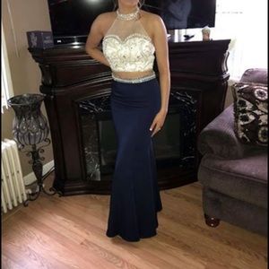 2 piece prom dress.